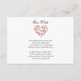 Custom Heart Wedding Wishing Well Invitation