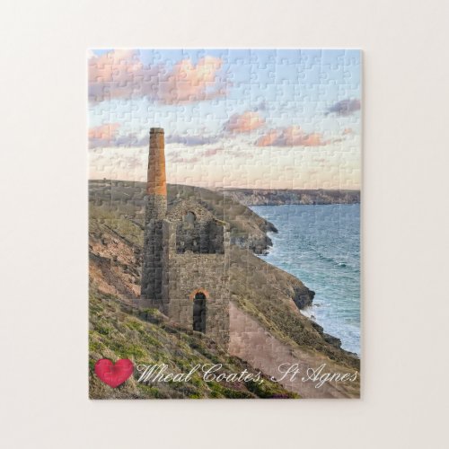 Custom Heart Wheal Coates St Agnes Cornwall Photo Jigsaw Puzzle