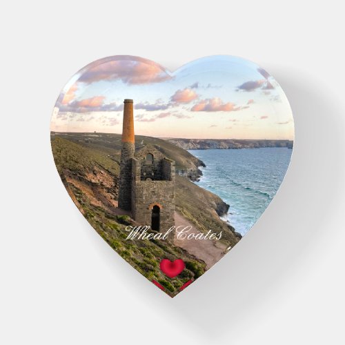 Custom Heart Wheal Coates St Agnes Cornwall Photo Paperweight