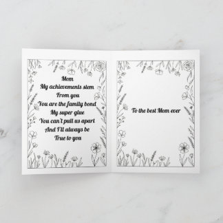Custom Heartfelt Mother's Day Poem Card