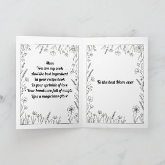 Custom Heartfelt Mother's Day Poem card