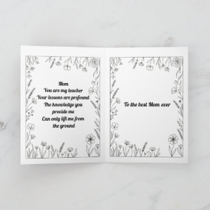 Custom Heartfelt Mother's Day Poem Card