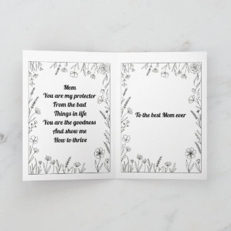 Custom Heartfelt Mother's Day Poem Card