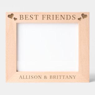 Custom Hearts Best Friends Engraved Frames