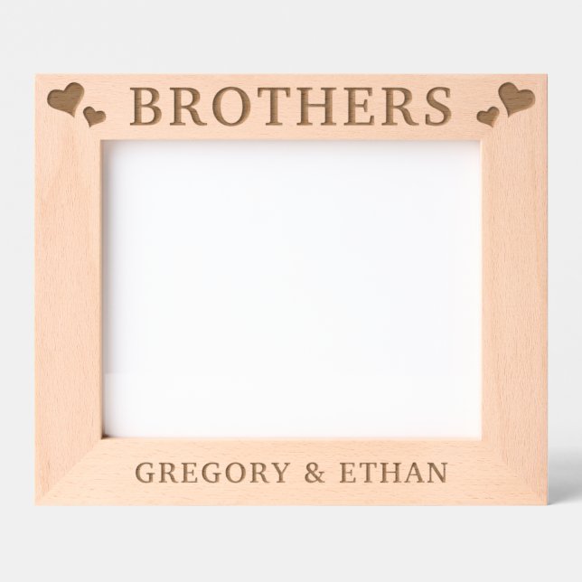 Custom Hearts Brothers Engraved Frames (Front)