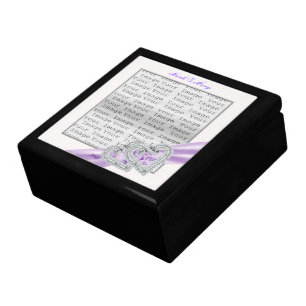 Custom Hearts Lavender Ribbon Gift Box