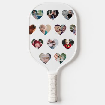 Custom Hearts Photo Gallery Pickleball Paddle by Pickleball_Gift at Zazzle