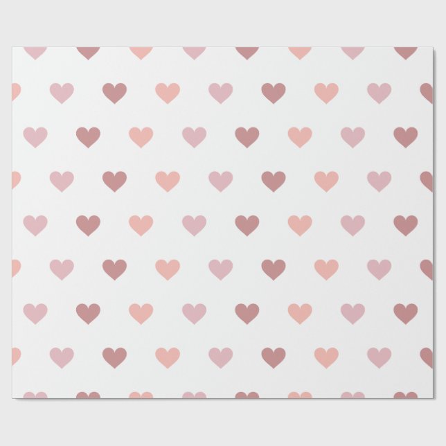Custom hearts wrapping paper red Valentine's day (Flat)