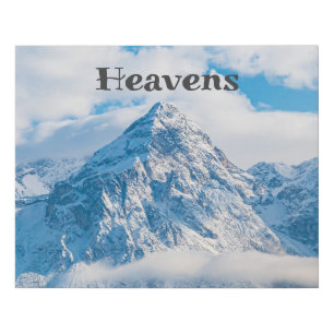 Custom Heavens Text Sky Image Faux Wrapped Canvas Print