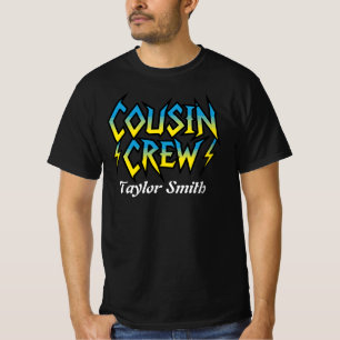 Custom Heavy Metal Rocker Cousin Crew Matching T-Shirt