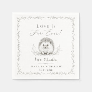 Custom Hedgehog Wedding Pet Keepsake Animal Lover Napkins