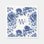 Custom Heirloom Rose Collection Blue Rose Napkins