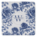 Custom Heirloom Rose Collection Blue Rose  Trivet