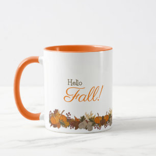 Custom Hello Fall Season Coffee Mug