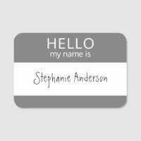 Custom HELLO My Name Is Badge