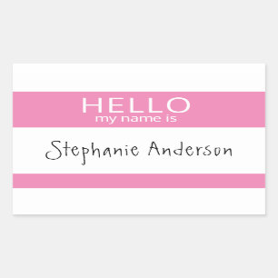 Custom HELLO My Name Is Sticker Badge