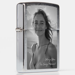 Custom Her Portrait – Simple Photo Gift for Her Zippo Lighter