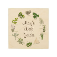 Custom Herb Garden Wood Wall Art