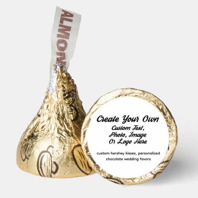 Custom Hershey Kiss Wedding Favors - Chocolate (Front)