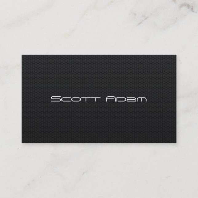 Custom Hexagonal Honeycomb Carbon Fiber Business Card (Front)