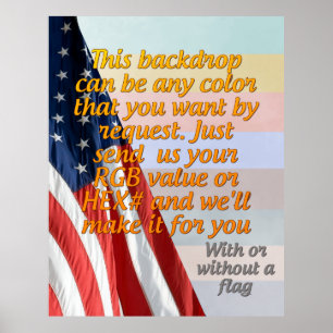 Custom Hi Res COMPACT PHOTO BACKDROP Poster