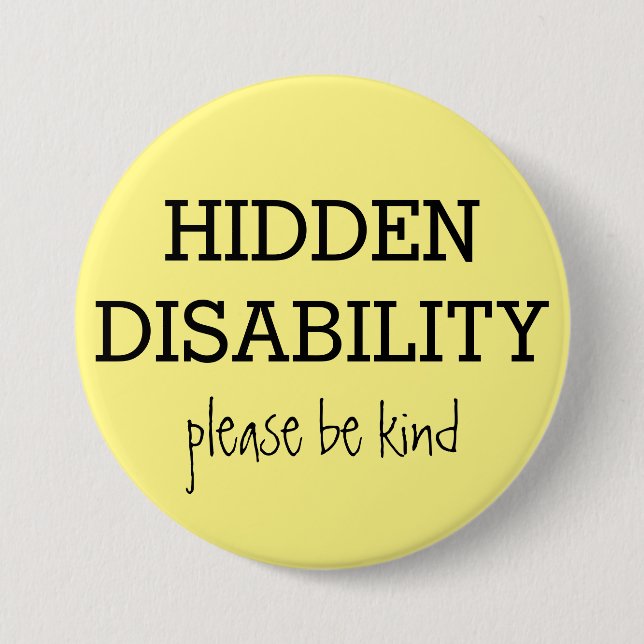 Custom Hidden Disabilities Button (Front)
