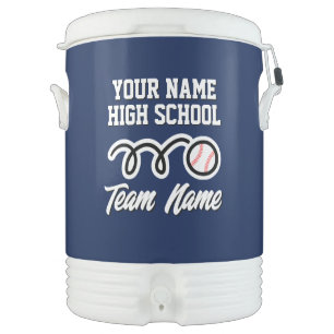 Custom high school baseball team beverage cooler