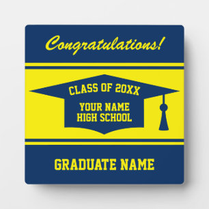 Custom High School graduation Class of 20XX gift Plaque
