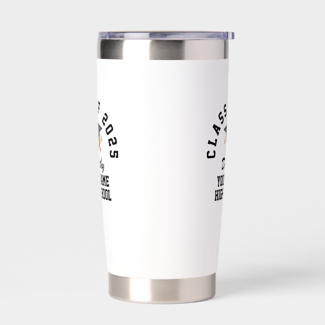 Custom high school graduation party insulated tumbler (Left)