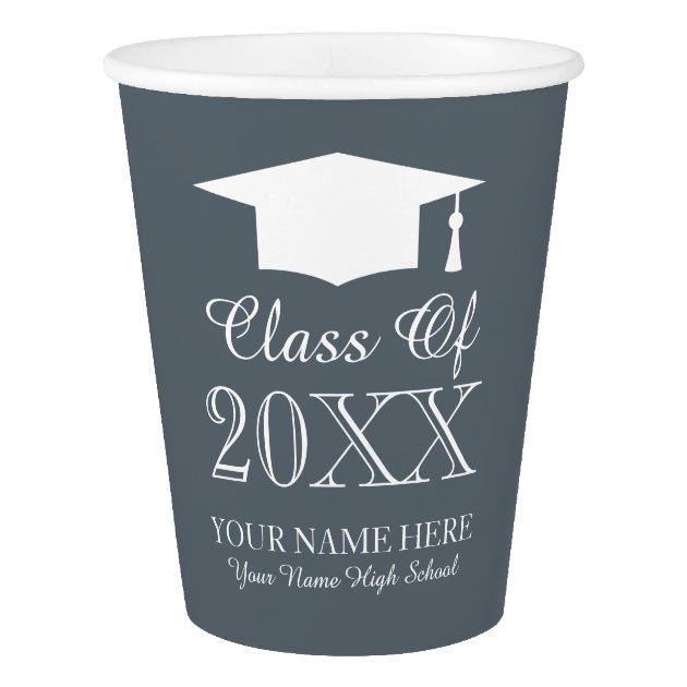 Custom High School Graduation Party Paper Cups