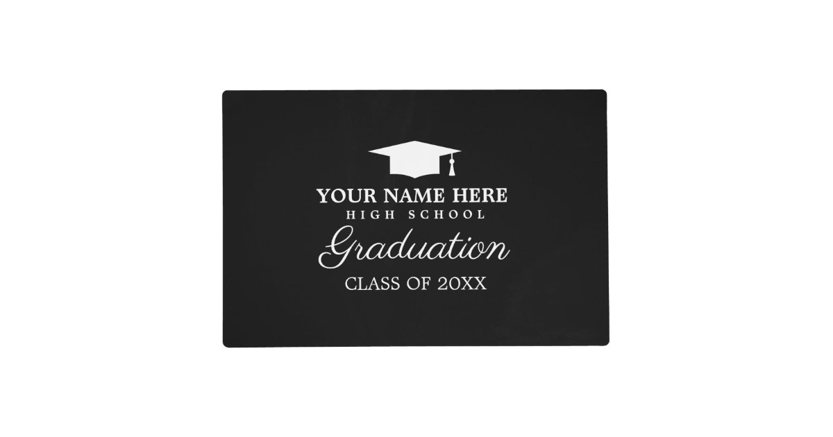 Custom High School Graduation party placemats Zazzle