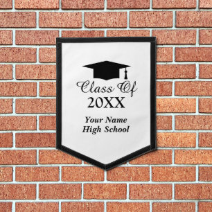 Custom High School graduation pennant banner