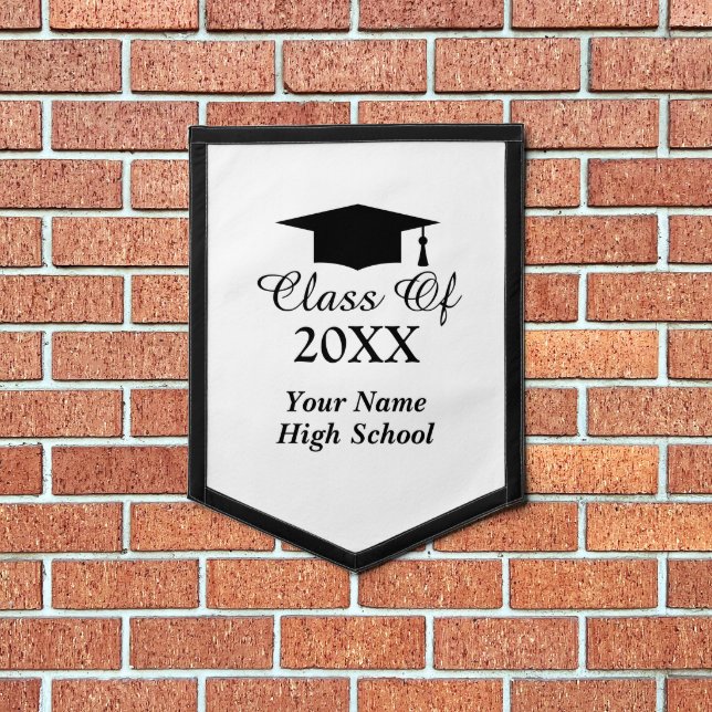 Custom High School graduation pennant banner  (Insitu 1)