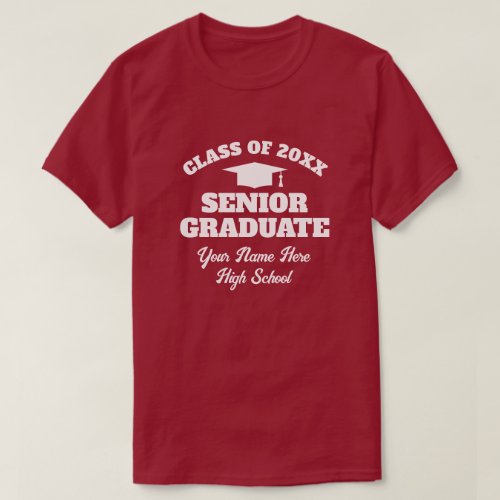 Custom High school graduation t shirt for seniors