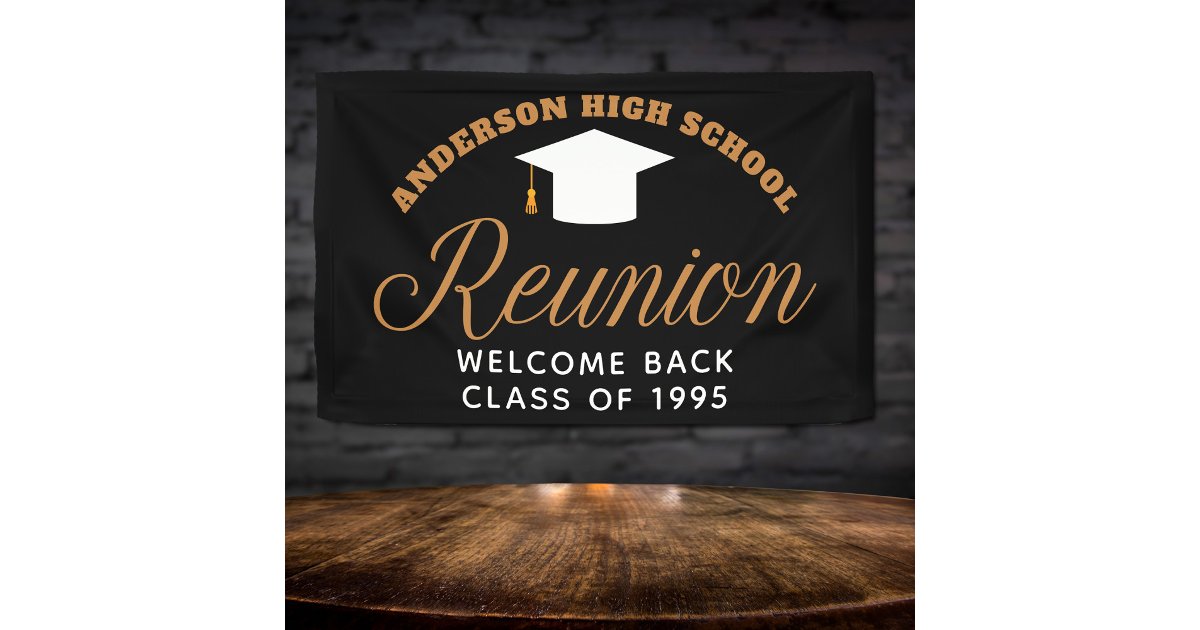 Custom High School Reunion Party Welcome Banner | Zazzle