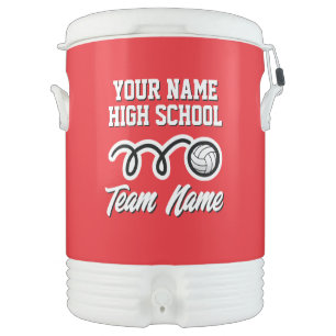 Custom high school volleyball team beverage cooler