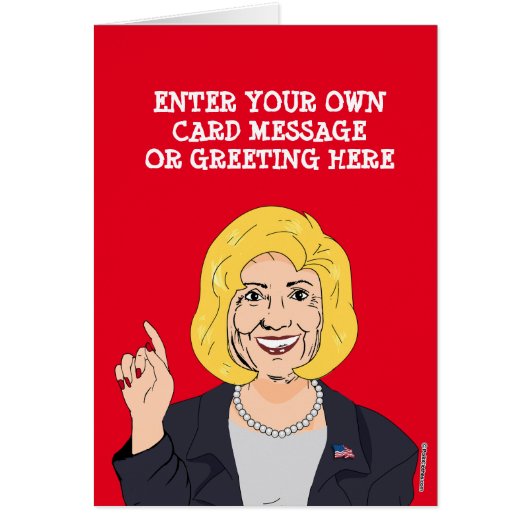 Custom Hillary Clinton Cartoon Cards (Front)