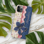 Custom Hip Denim Jeans Cute Pastel Floral Pattern Iphone 11 Pro Max Case at Zazzle