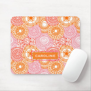 Custom Hip Fun Happy Summer Floral Pattern Mouse Pad