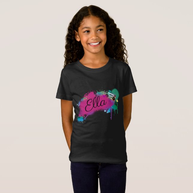 Custom Hip Hop Dancer T-Shirt Personalize (Front Full)