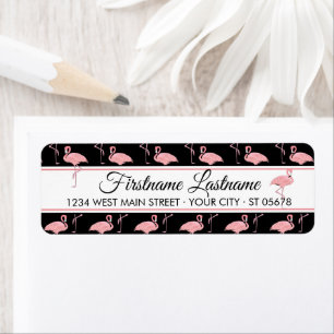 Custom Hip Pink Flamingoes Summer Art Pattern Label