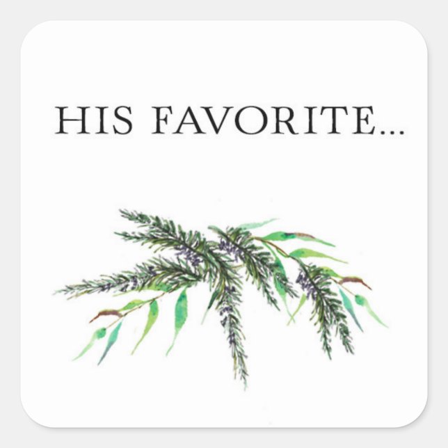 Custom "His" Favorite Sticker (Front)