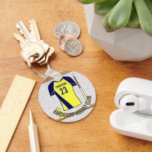 Custom Hockey club member gifts or awards Keychain