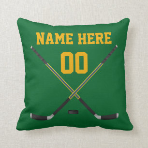 Custom Hockey Pillow with Your Image, Text, Colors