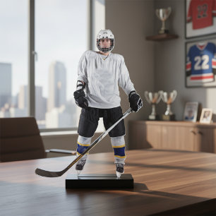 Custom Hockey Player Acrylic Photo Sculpture