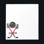 Custom Hockey Player Notepad<br><div class="desc">This custom hockey player notepad is perfect for anyone who loves the sport of hockey.</div>