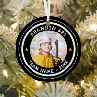 Custom Personalized Hockey Goalie Christmas Ornament, Gift For