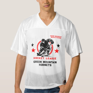 Custom Hockey School Club League Name Number Men's Football Jersey