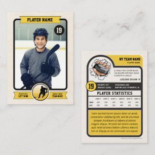 Custom Hockey Trading Card, Vintage Player Card