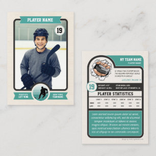 Custom Hockey Trading Card, Vintage Player Card
